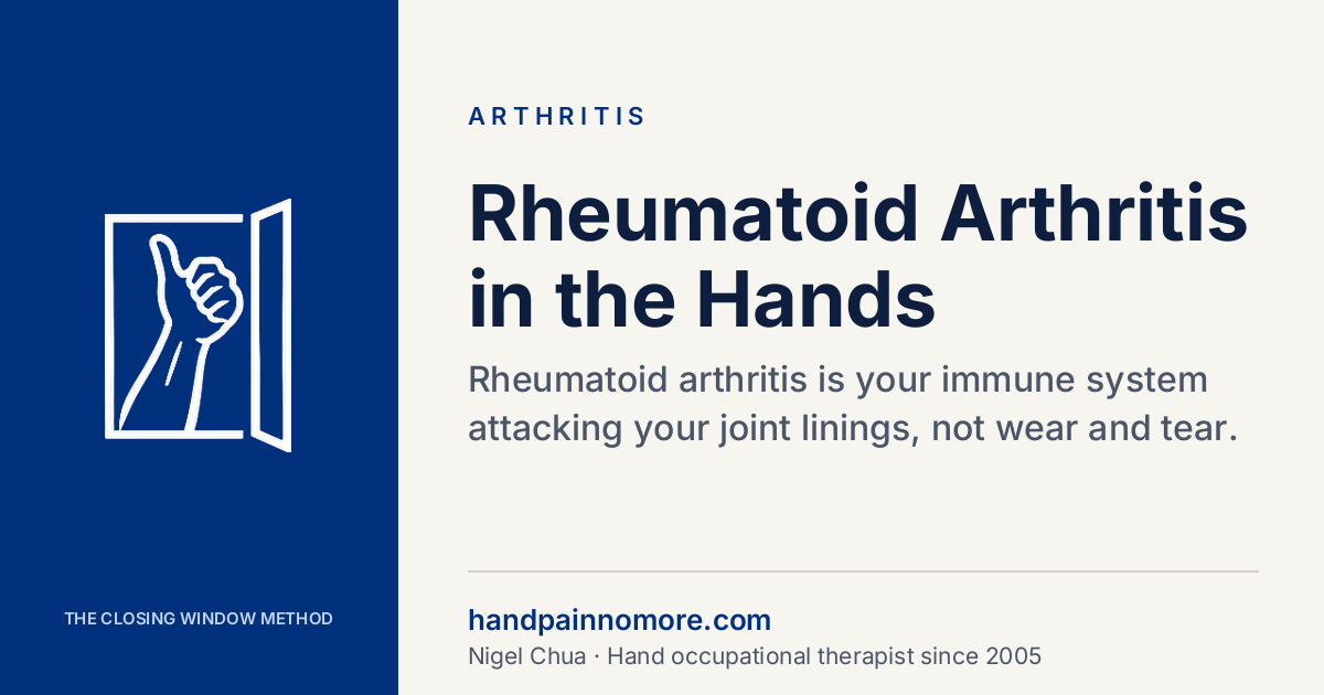 Rheumatoid Arthritis in the Hands: Signs & the Window