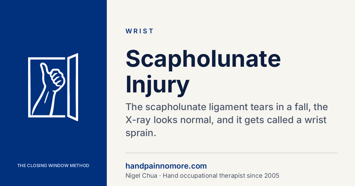 Scapholunate Injury: The Wrist Sprain That Wasn’t