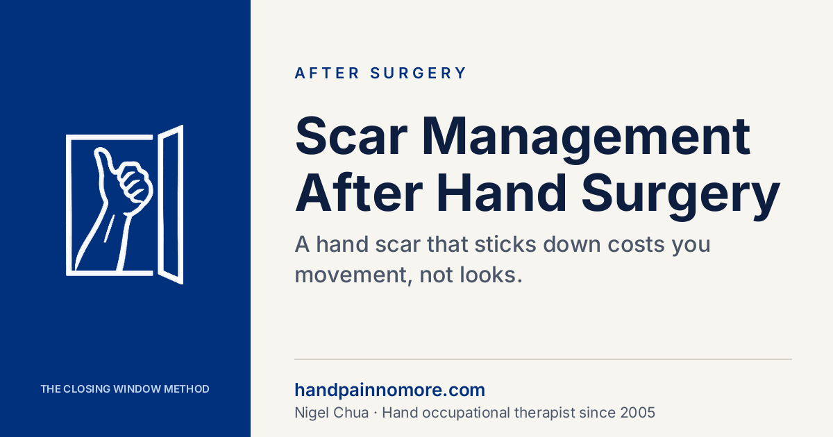 Scar Management After Hand Surgery: The Six-Month Window