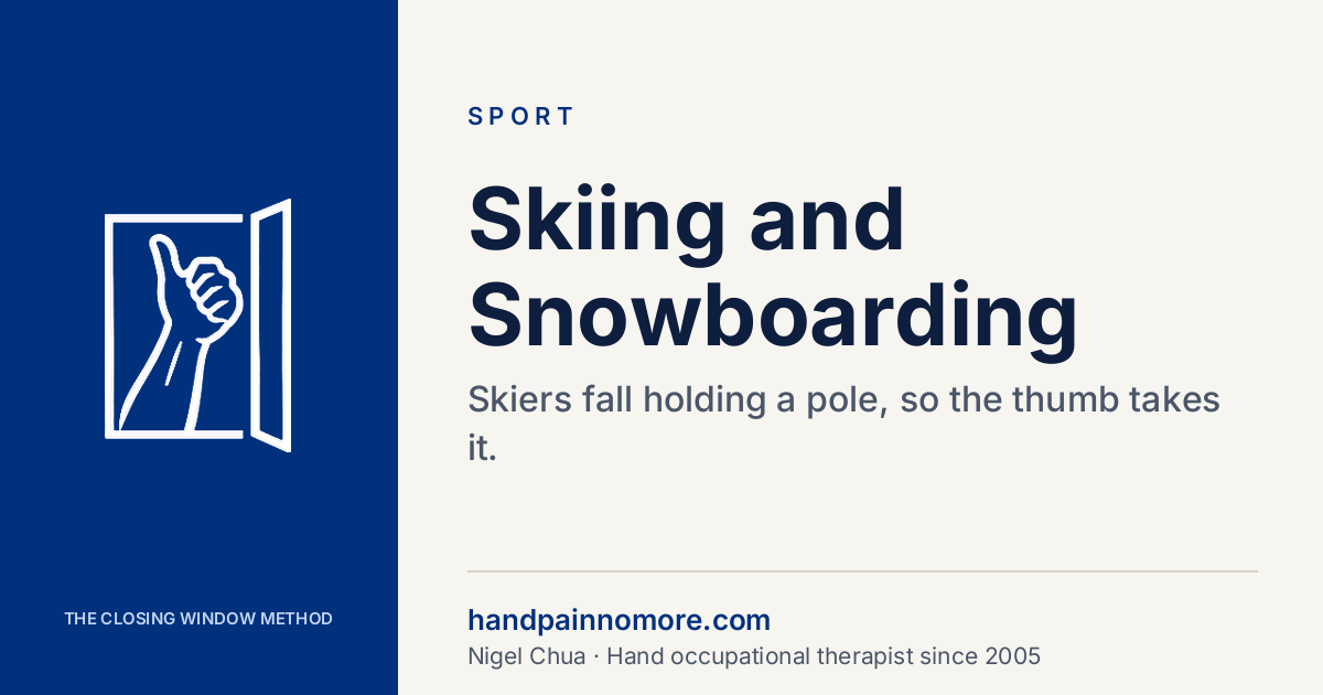 Skiing and Snowboarding: Thumb and Wrist Injuries