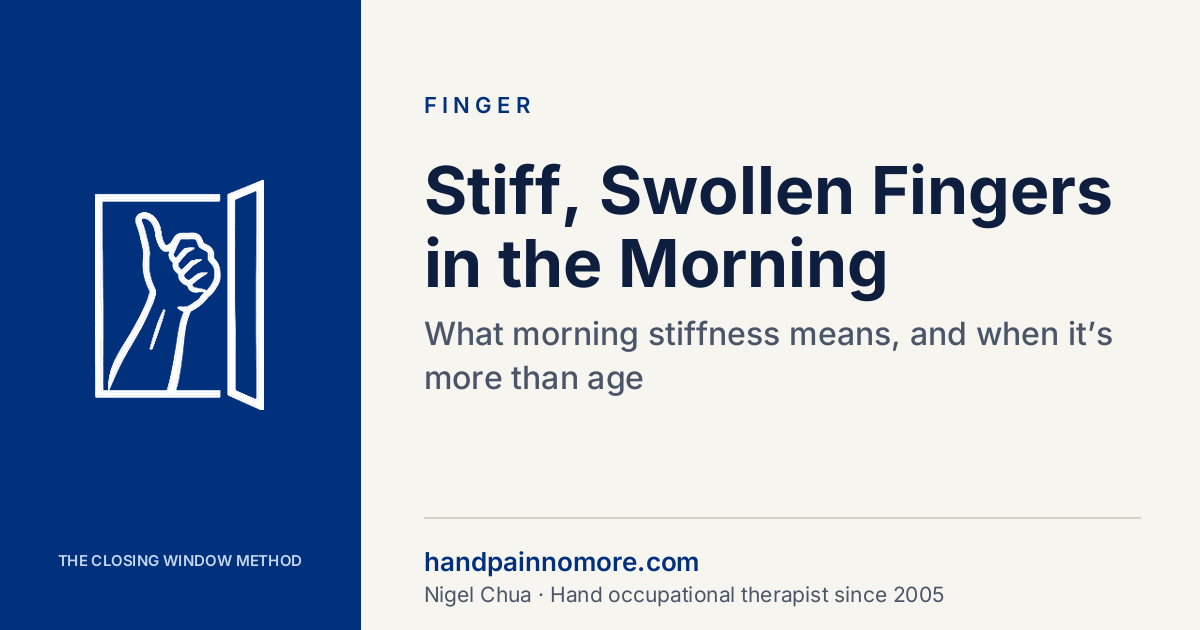 Stiff, Swollen Fingers in the Morning: What It Means