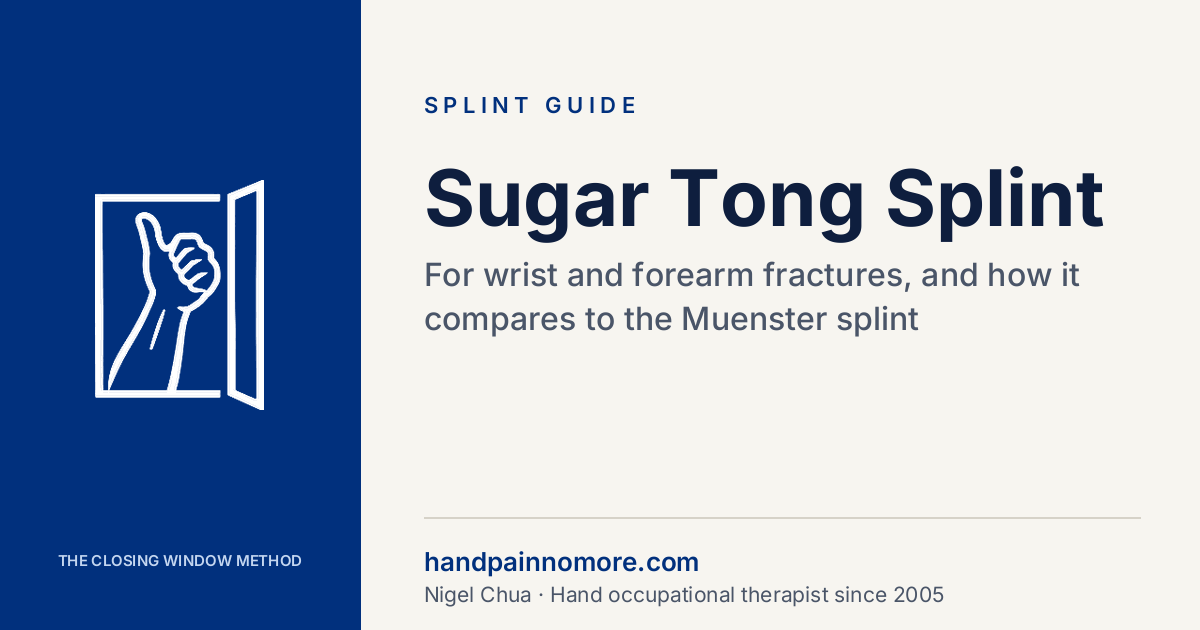 Sugar tong splint for wrist and forearm fractures compared with the Muenster splint