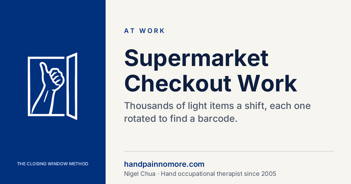 Supermarket Checkout Work: Wrist and Forearm Injuries