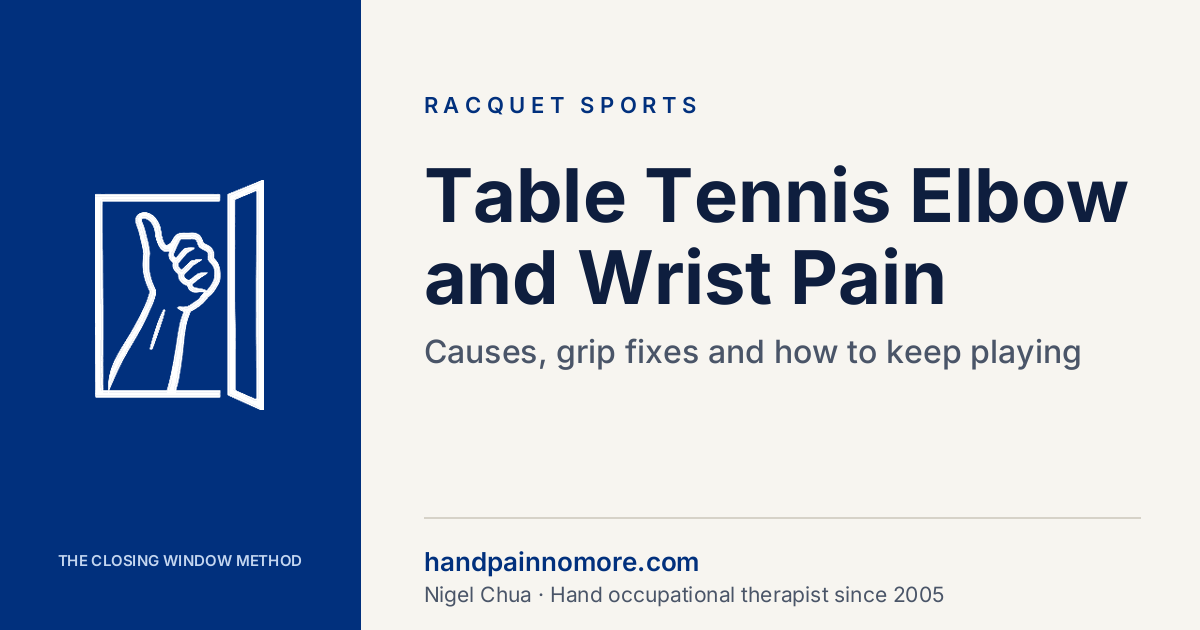 Table Tennis Elbow and Wrist Pain: Causes and How to Keep Playing