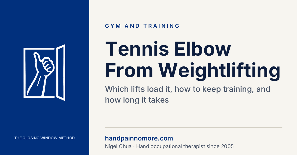 Tennis Elbow From Weightlifting: Which Lifts Cause It and How to Keep Training