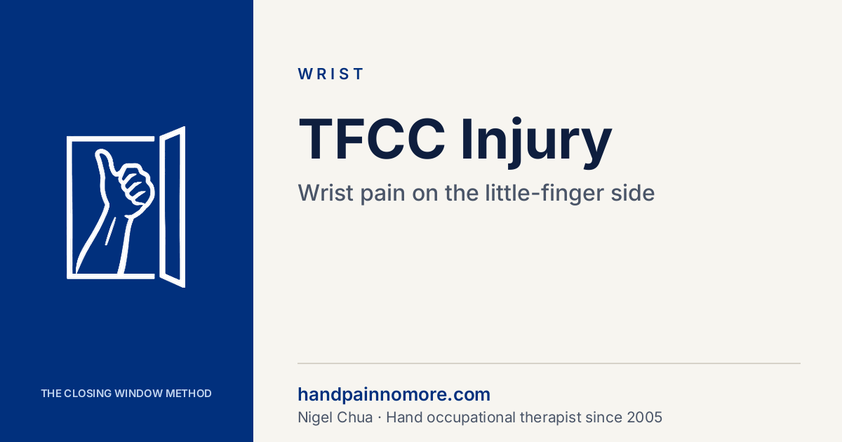 TFCC Injury: Wrist Pain on the Little-Finger Side
