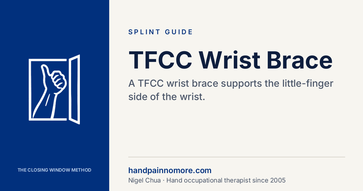 TFCC Wrist Brace: Ulnar-Sided Supports Explained