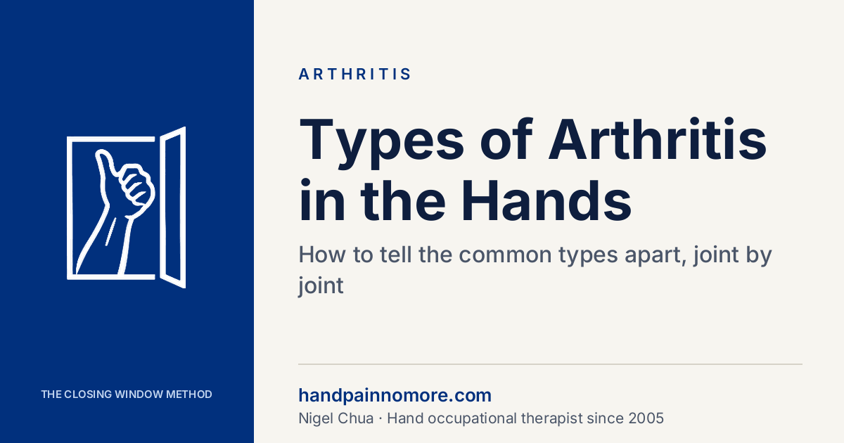 Types of arthritis in the hands and how to tell them apart