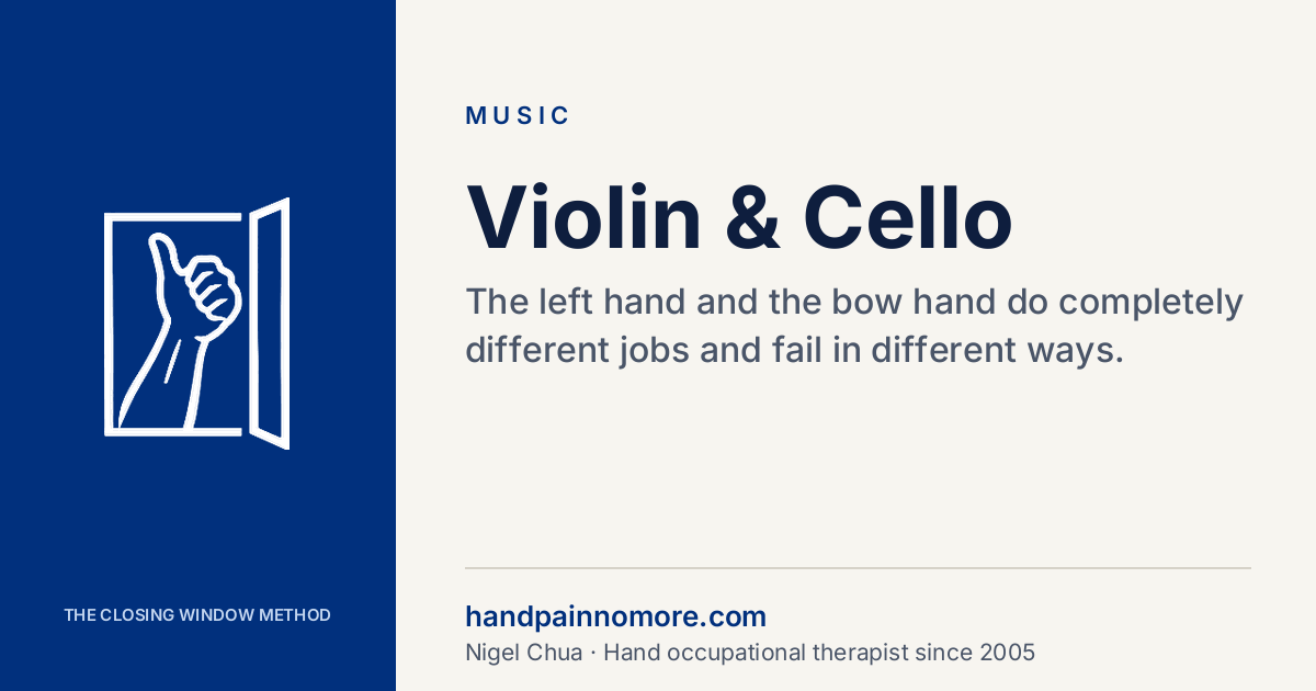 Violin and Cello: Left Hand and Bow Hand Injuries
