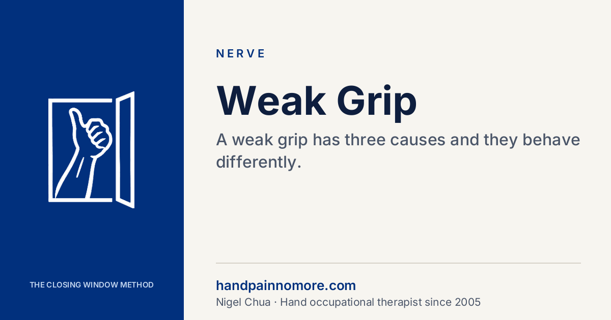 Weak Grip: Is It Pain, Nerve or Tendon?