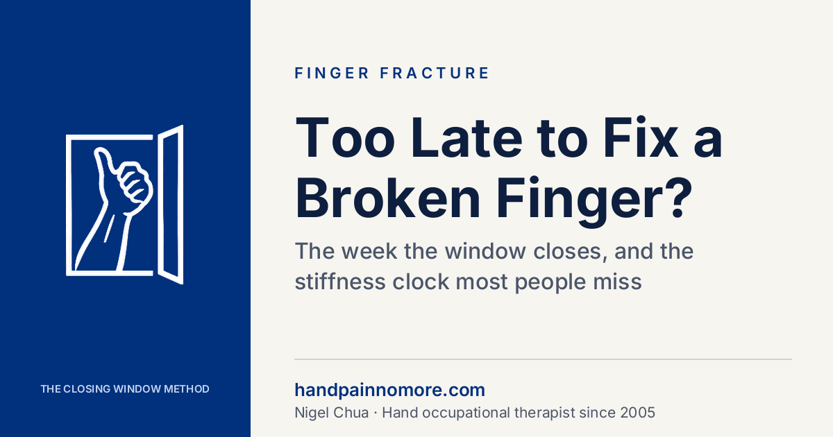 When Is It Too Late to Fix a Broken Finger? The Week the Window Closes