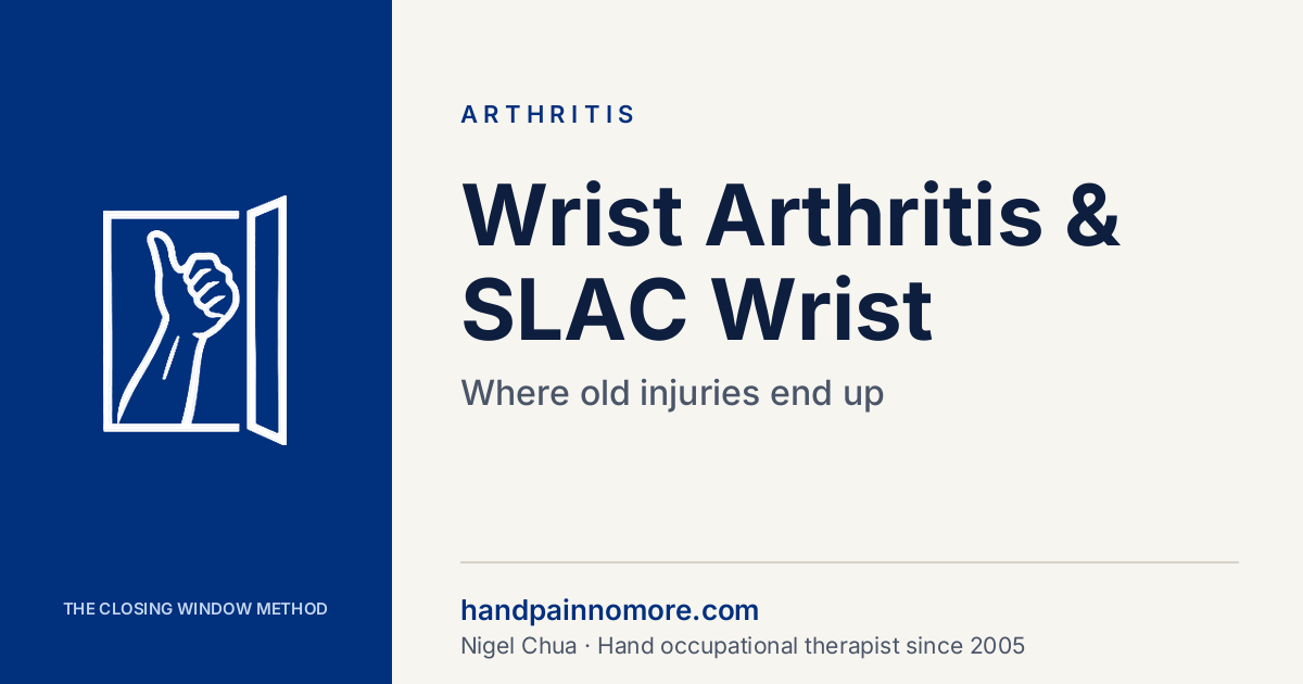 Wrist Arthritis and SLAC Wrist: Where Old Injuries End Up