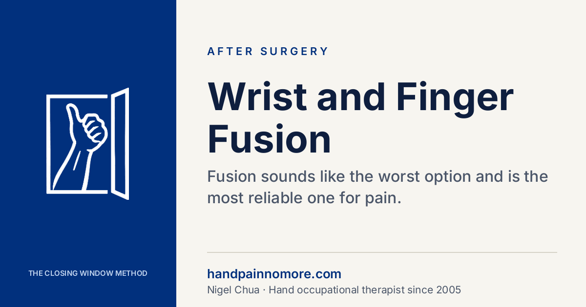 Wrist and Finger Fusion: What You Actually Lose