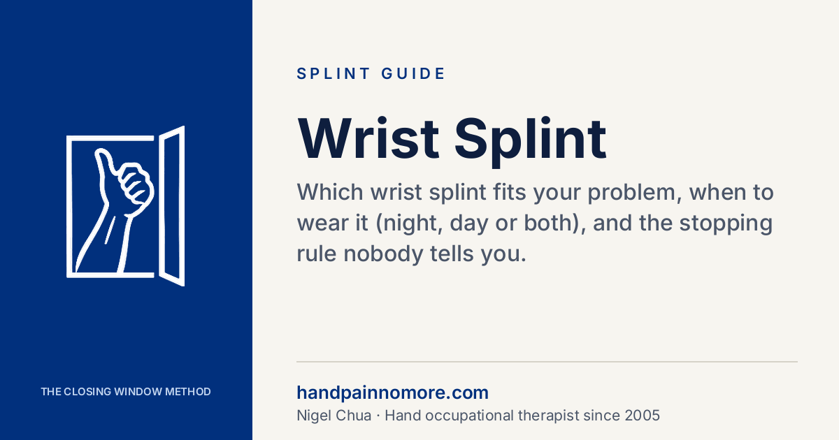 Wrist Splint: Which Type, When to Wear It & When to Stop