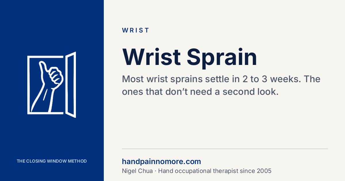 Wrist Sprain: Recovery Time, and When It’s Something Worse